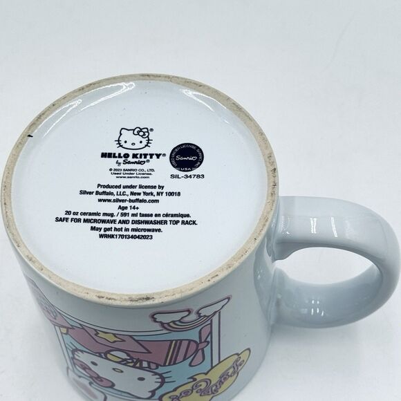 Hello Kitty Pilot In A Plane Lets Go Large 20 oz. Coffee Mug Sanrio Travel - Picture 6 of 9